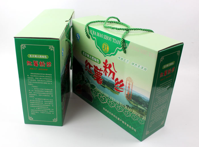 定制禮品包裝盒，長沙包裝廠力助桃源縣芭茅洲“紅薯粉絲”檔次倍增