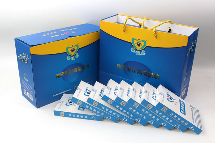 哪里可以做禮盒包裝？護(hù)眼神器亮視嘉護(hù)眼貼禮盒包裝+手提袋套裝出自長(zhǎng)沙印刷廠